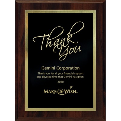 Simplicity Plate on Walnut Finish Board