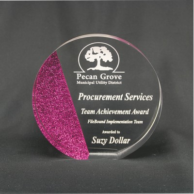 Cast Circle Glitter Side Accent