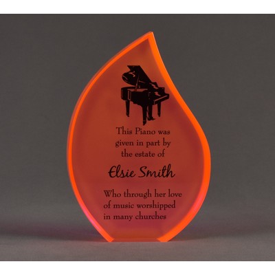 Cast Acrylic Flame Back Glo