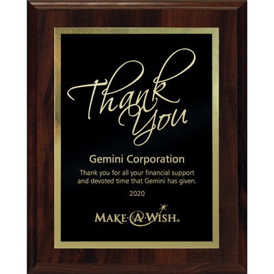 Simplicity Plate on Walnut Finish Board