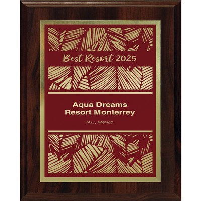 Simplicity Plate on Walnut Finish Board